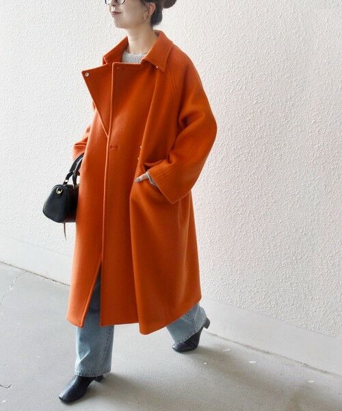 セール】 SHIPS any: バルマカーン コクーン コート 25AW （ステン