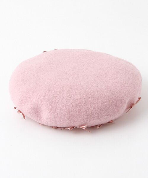 PINK HOUSE×misako&erinko】ロゴ&リボン付きベレー帽 （ハンチング