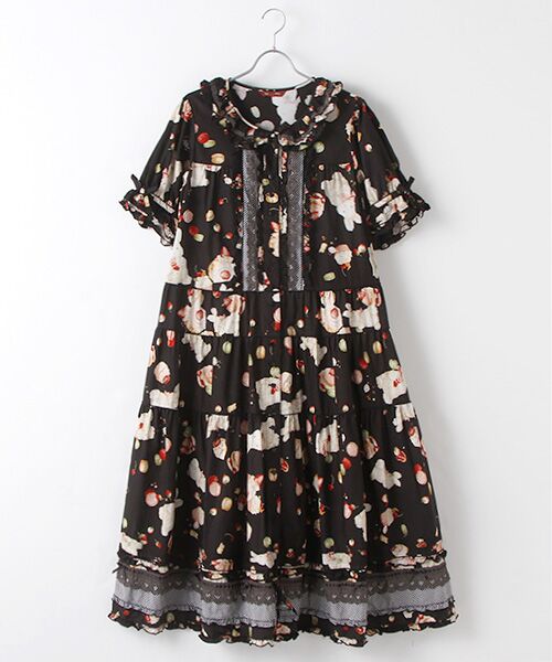 セール】 シュガリースイーツラビットプリントワンピース （ロング