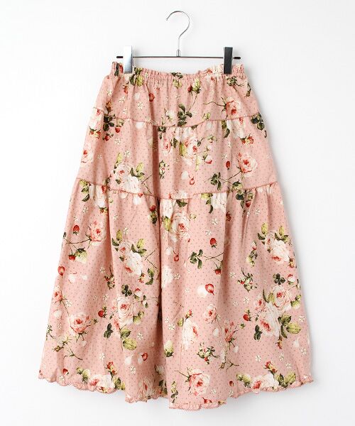 Berry Roseプリントミディスカート （ロング・マキシ丈スカート