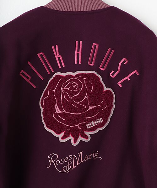 セール】 ローズワッペン使いスタジャン （ブルゾン）｜PINK HOUSE