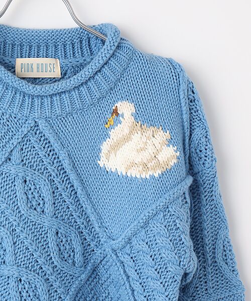 セール】 SWAN LAKEパッチワークニット （ニット・セーター）｜PINK