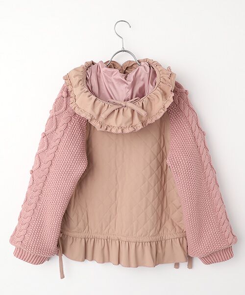 ニット袖付きキルティングブルゾン （ブルゾン）｜PINK HOUSE / ピンク