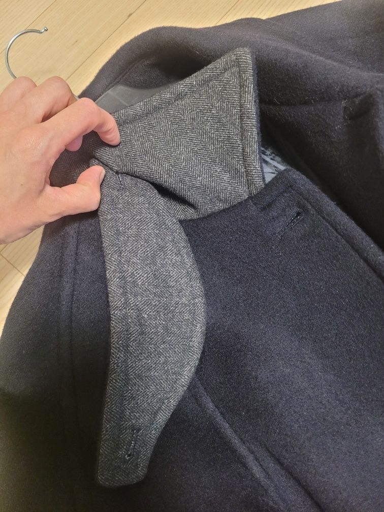 MUSINSA公式 | GENERAL IDEA ウールバルマカンハーフコート[NAVY