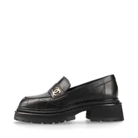 シャネル ココマーク マトラッセ 23A レザー ローファー 35C