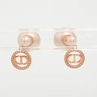 ディオール トライバル ピアス(両耳用) GP×ラインストーン×フェイク