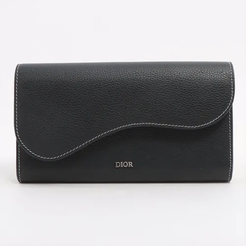 ディオール サドル レザー 長財布 ブラック Aランクの買取実績価格