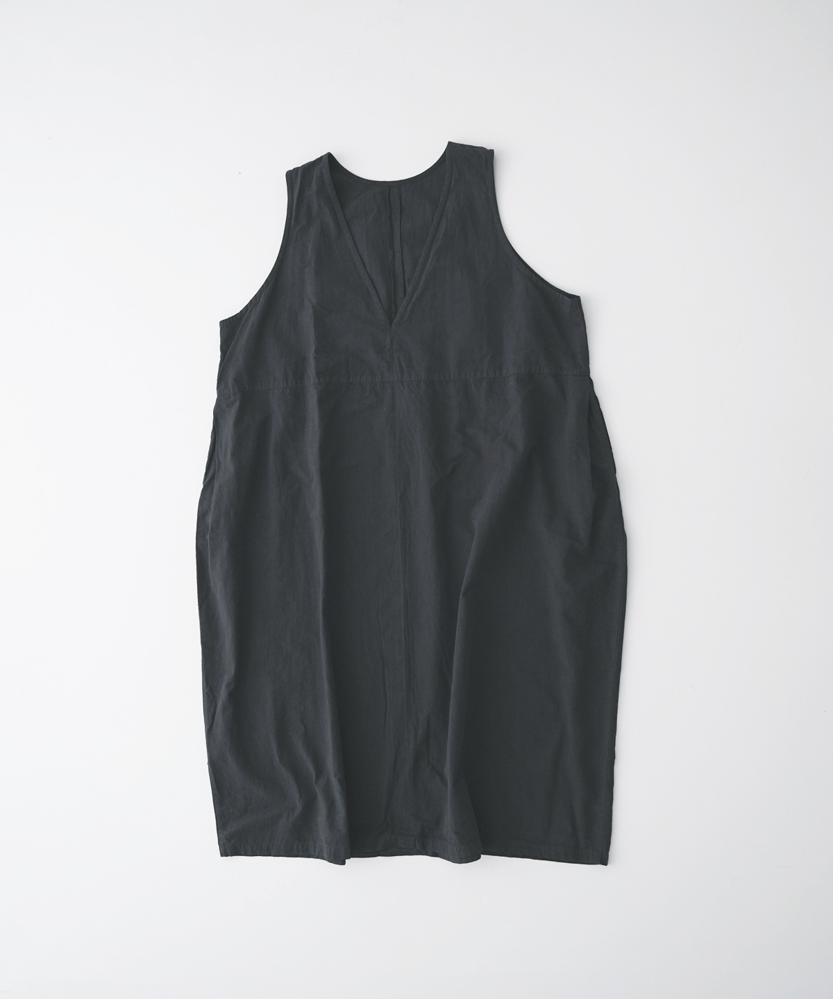 最安値】nest Robe☆ バンブーコットンボイルVネックチュニック 黒 最