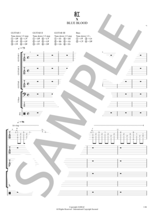 楽譜】紅 / X JAPAN (バンドスコア / 中級) - Piascore 楽譜ストア