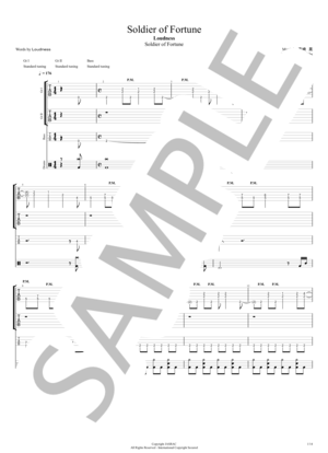 楽譜】ラウドネス / SOLDIER OF FORTUNE バンド・スコア 楽譜