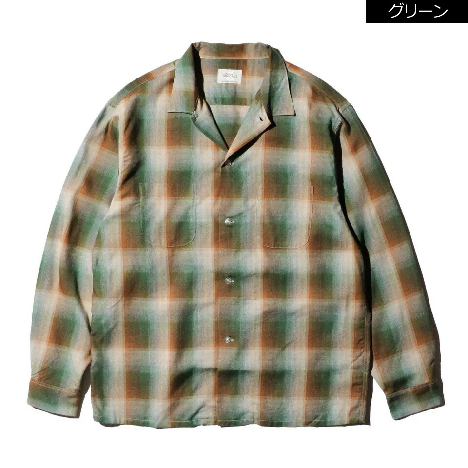 TOWN CRAFT / 60S OMBRE PLAID RAYON SHIRT MADE IN JAPAN