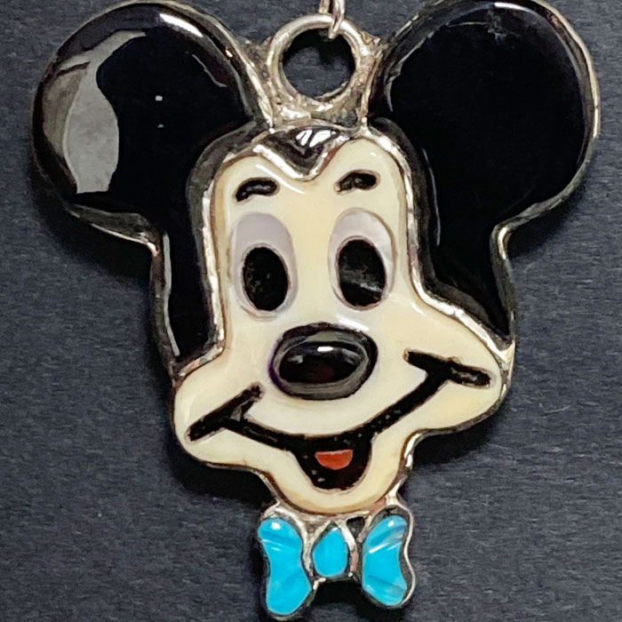 インディアンジュエリー ズニ族 ミッキー キャラクター シルバー