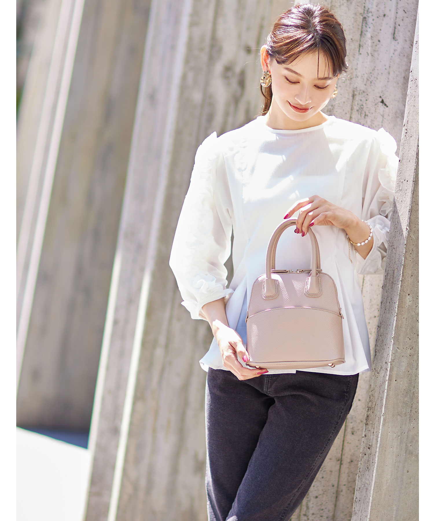 フリルスリーブブラウス