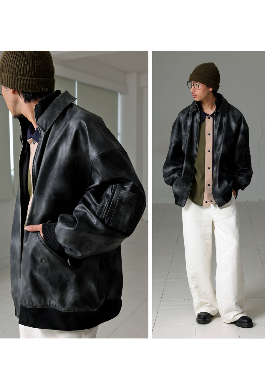 フェイクレザージャケット ジャケット メンズ 送料無料・メール便不可