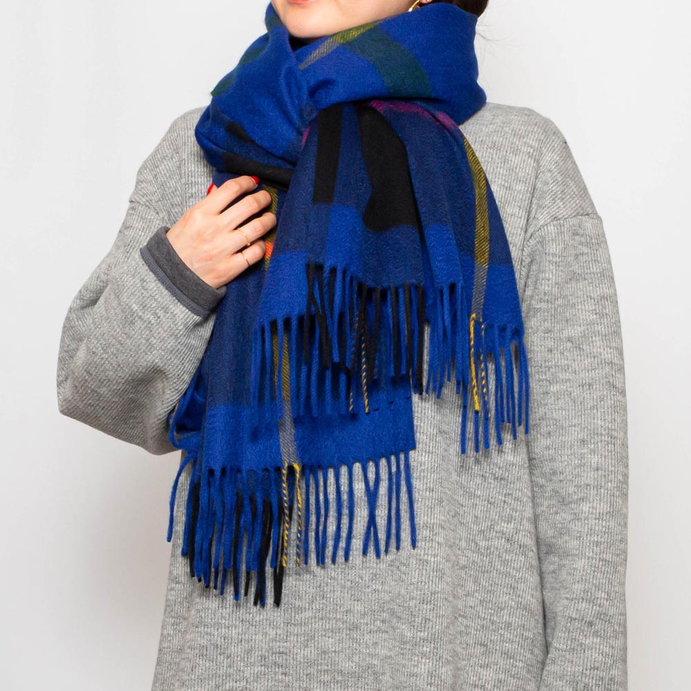 Joshua Ellis(ジョシュア エリス)タータンチェック カシミアストール