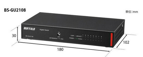 楽天市場】BS-GU2108 BUFFALO 8ポート ブラック スイッチ ＜ BS-GU21