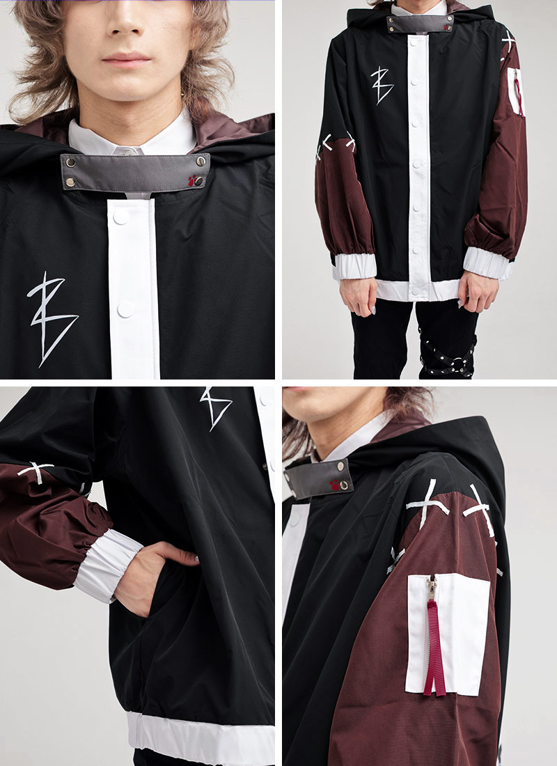 マウンテンパーカー ユニセックス パッチワーク 木漏日わんこさん