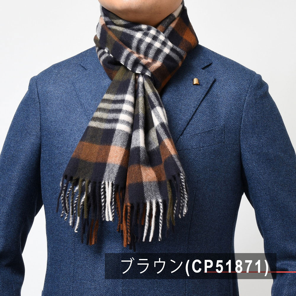 Joshua Ellis（ジョシュア エリス）カシミアタータンチェックマフラー