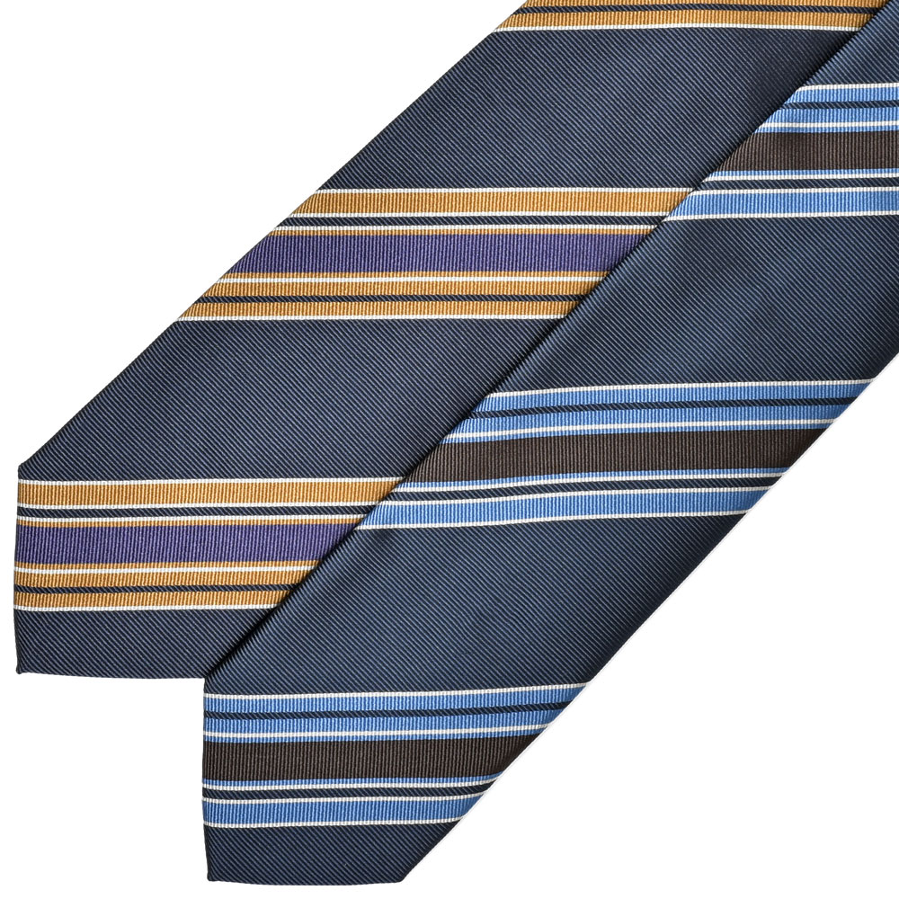 FRANCO BASSI（フランコ バッシ）シルクレップレジメンタルストライプ