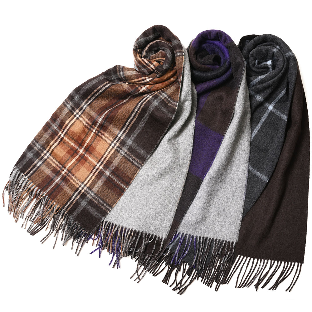 Joshua Ellis（ジョシュア エリス）カシミアチェック×ソリッドダブル