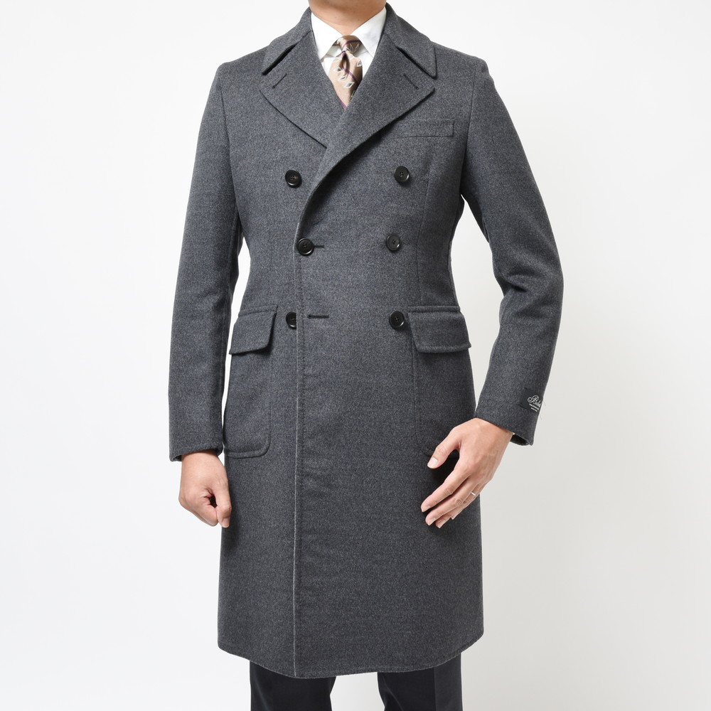 Belvest（ベルベスト）ウールフランネルダブルチェスターフィールド