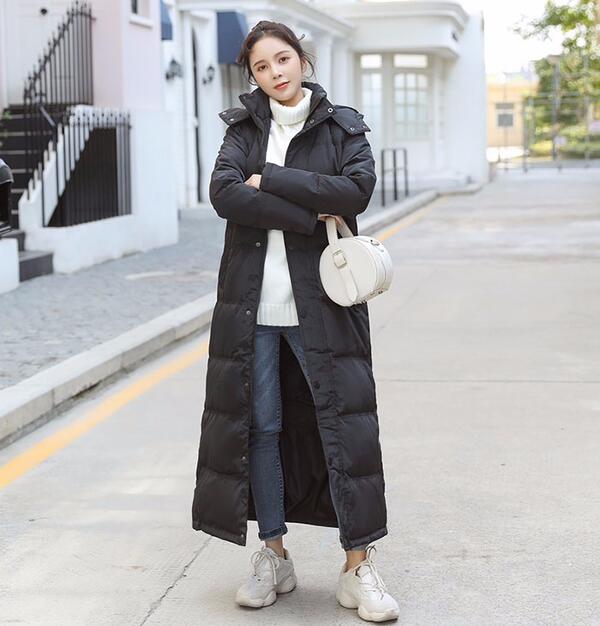 楽天市場】ダウンコート 超ロング ロングコート フード付き ダウン