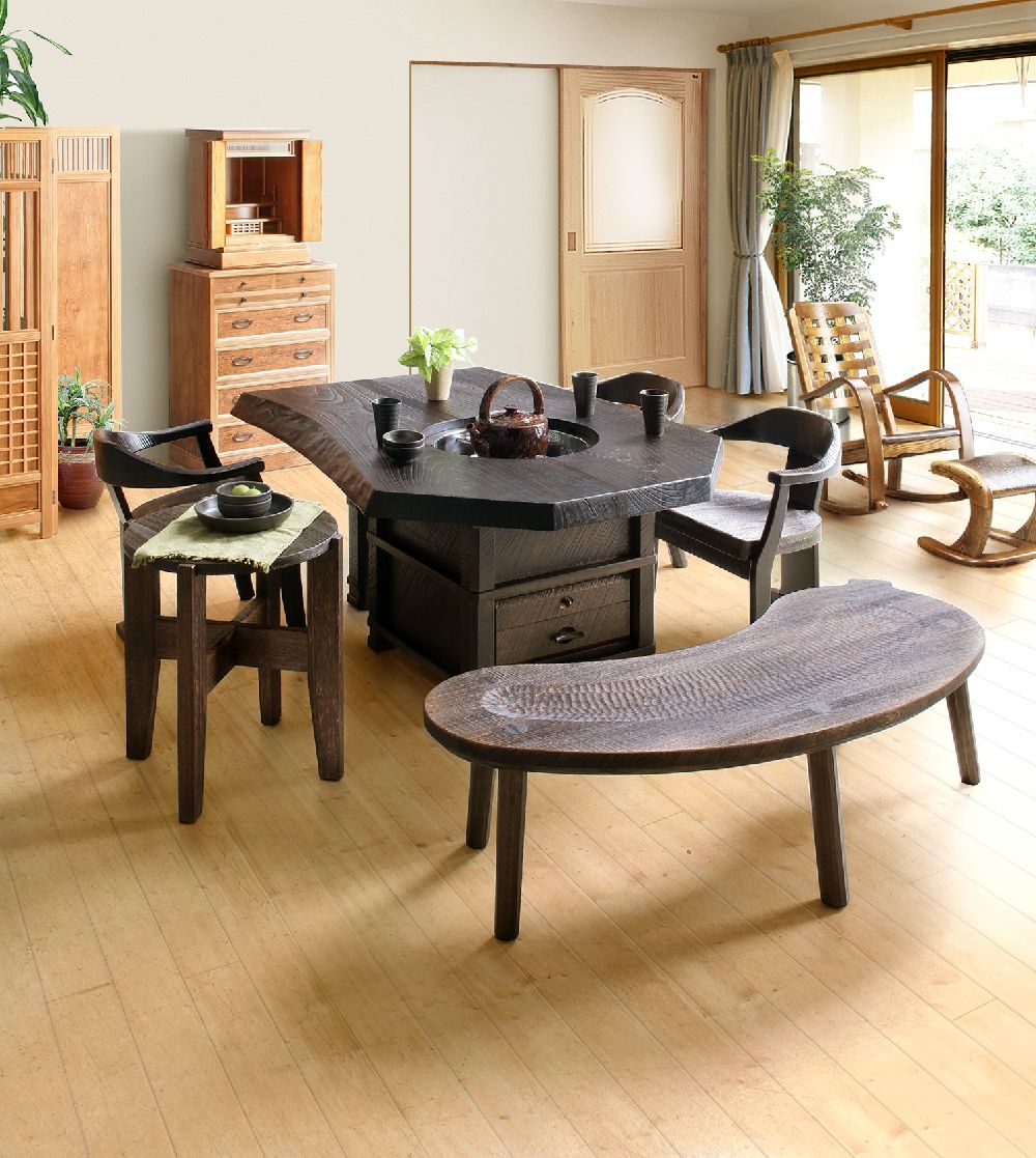 楽天市場】囲炉裏テーブル 総桐 蓋がミニテーブル 多機能 簡単