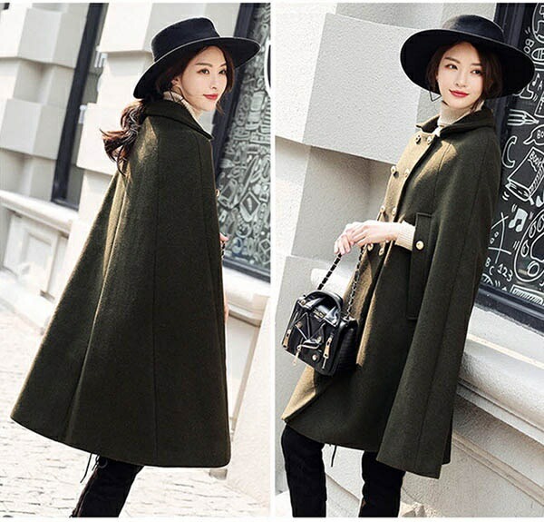 楽天市場】ケープコート マントチェスター ミディアム丈 レディース