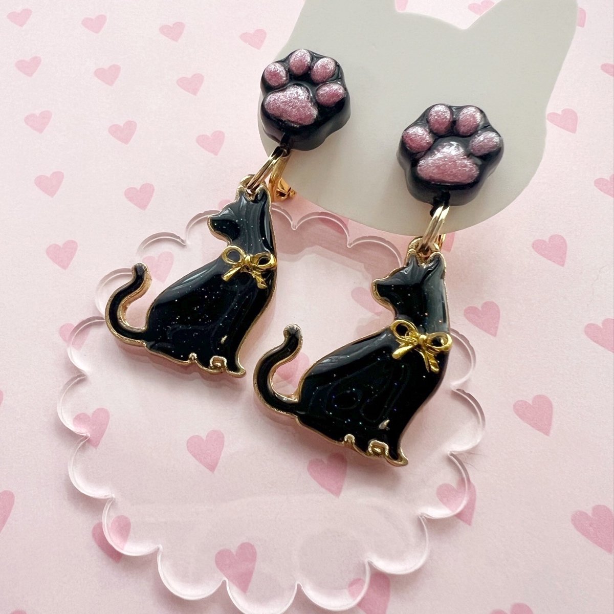 猫のチャーム デコ土台 - 手作り雑貨屋 * 雑貨好きによる雑貨好きの