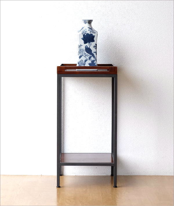 楽天市場】花台 木製 チーク材 アイアン フラワースタンド 玄関 室内