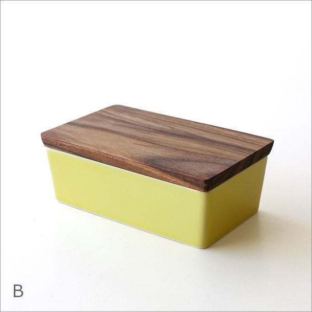 楽天市場】バターケース 陶器 200g おしゃれ 日本製 木製 アカシア 栗