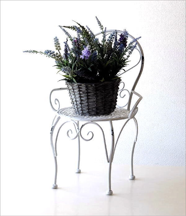 楽天市場】ミニチェア おしゃれ アイアン 花台 置物 オブジェ レトロ