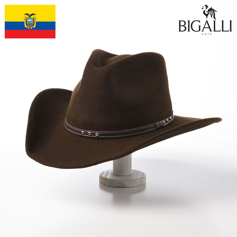 楽天市場】BIGALLI フェルトハット ウエスタン 秋 冬 メンズ 大きい