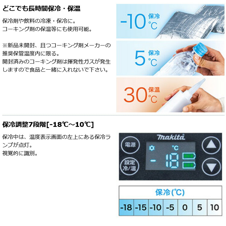 マキタ 充電式保冷温庫7L 40Vmax【CW003GZ】本体のみ バッテリ・充電器