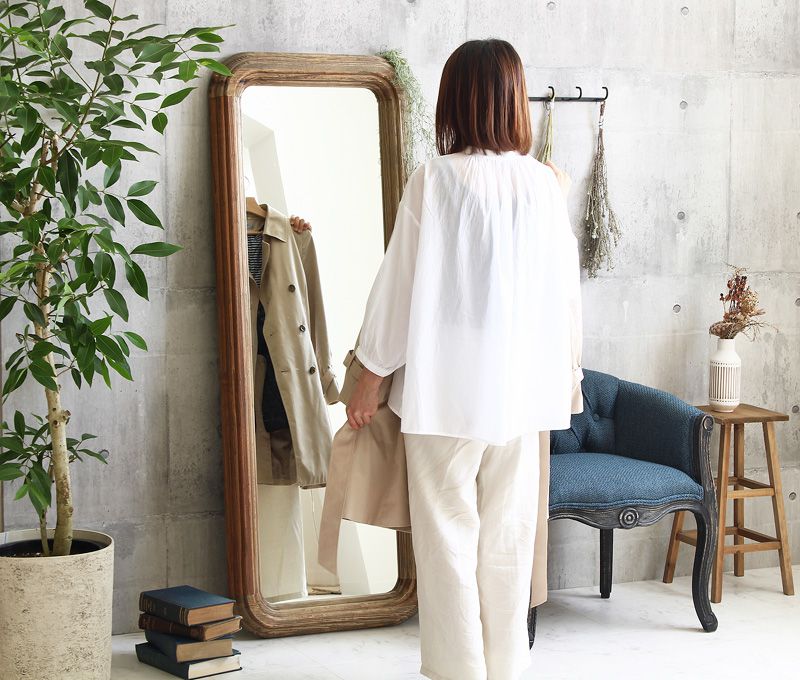 楽天市場】[最大10%OFFクーポン] ＼ランキング入賞／ 全身鏡 無垢 姿見