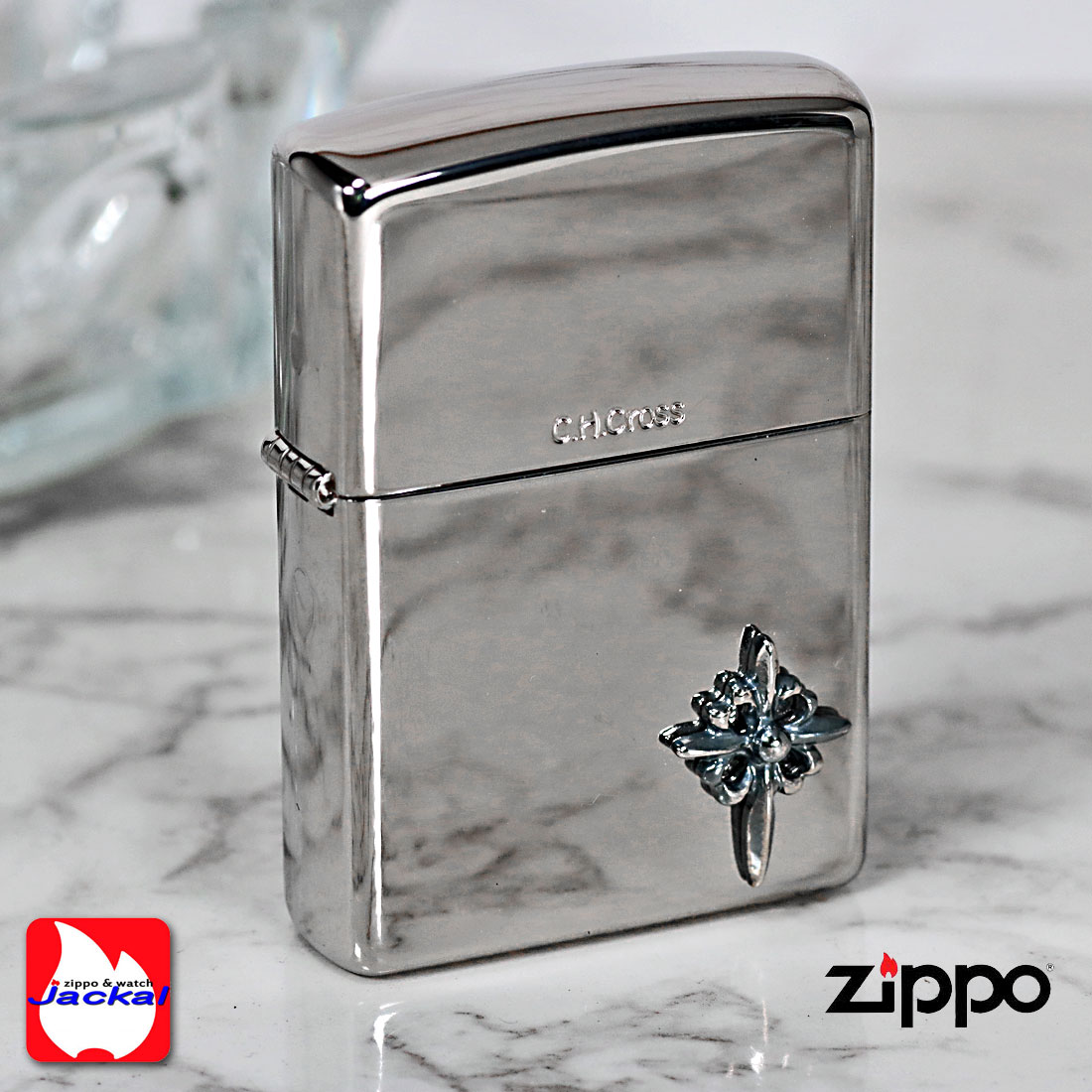 ZIPPO】限定 シルバークロスメタルジッポーNo.3 限定ナンバー入り CHN