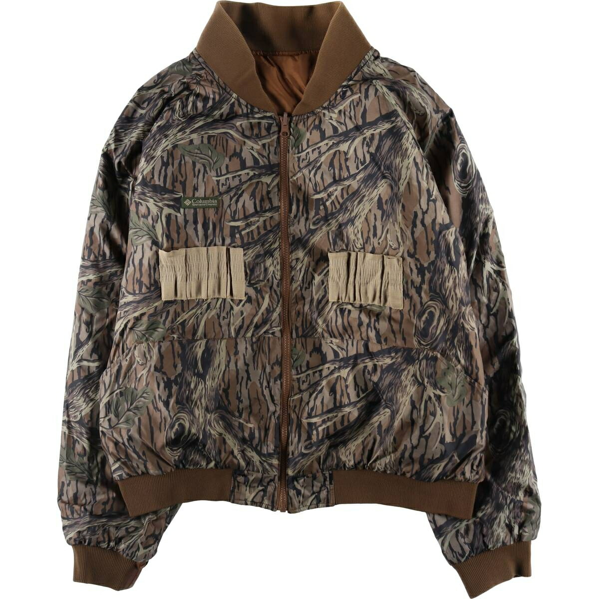 古着 90年代 コロンビア Columbia 白タグ リバーシブル 迷彩柄 リアル