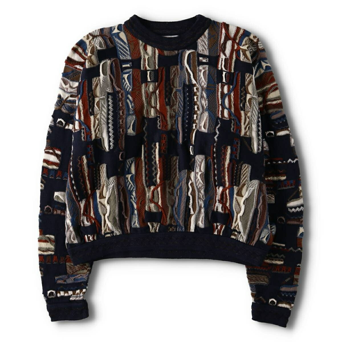 古着 90年代 クージー COOGI 総柄 ラメ糸 3Dニットセーター