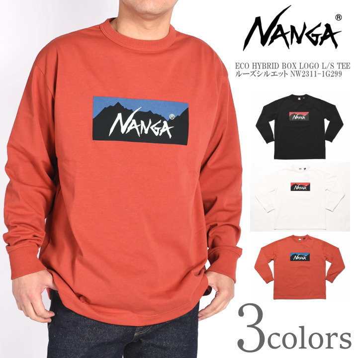 楽天市場】NANGA ナンガ 長袖Tシャツ ECO HYBRID BOX LOGO L/S TEE