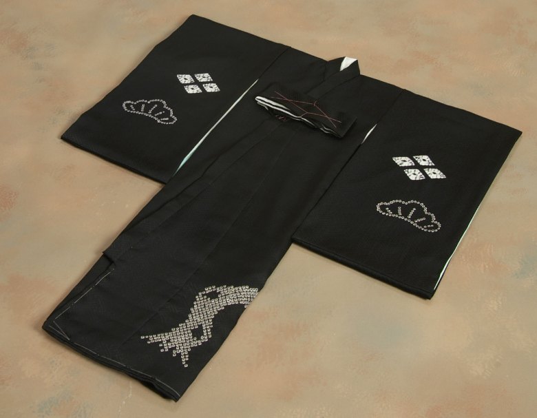 楽天市場】お宮参り 着物 男の子 赤ちゃん 絹100％ 正絹 男児初着 黒