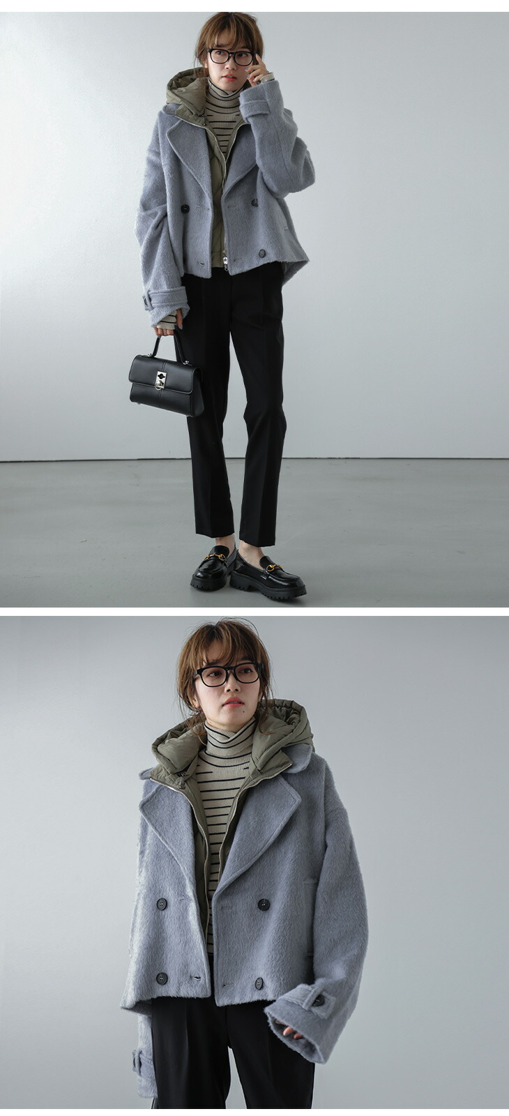 ダウンベスト 2way リバーシブル キルティング アウター フード