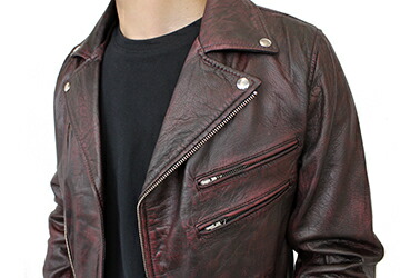 楽天市場】革ジャン ダブルライダース ジャケット 山羊革 ゴートレザー