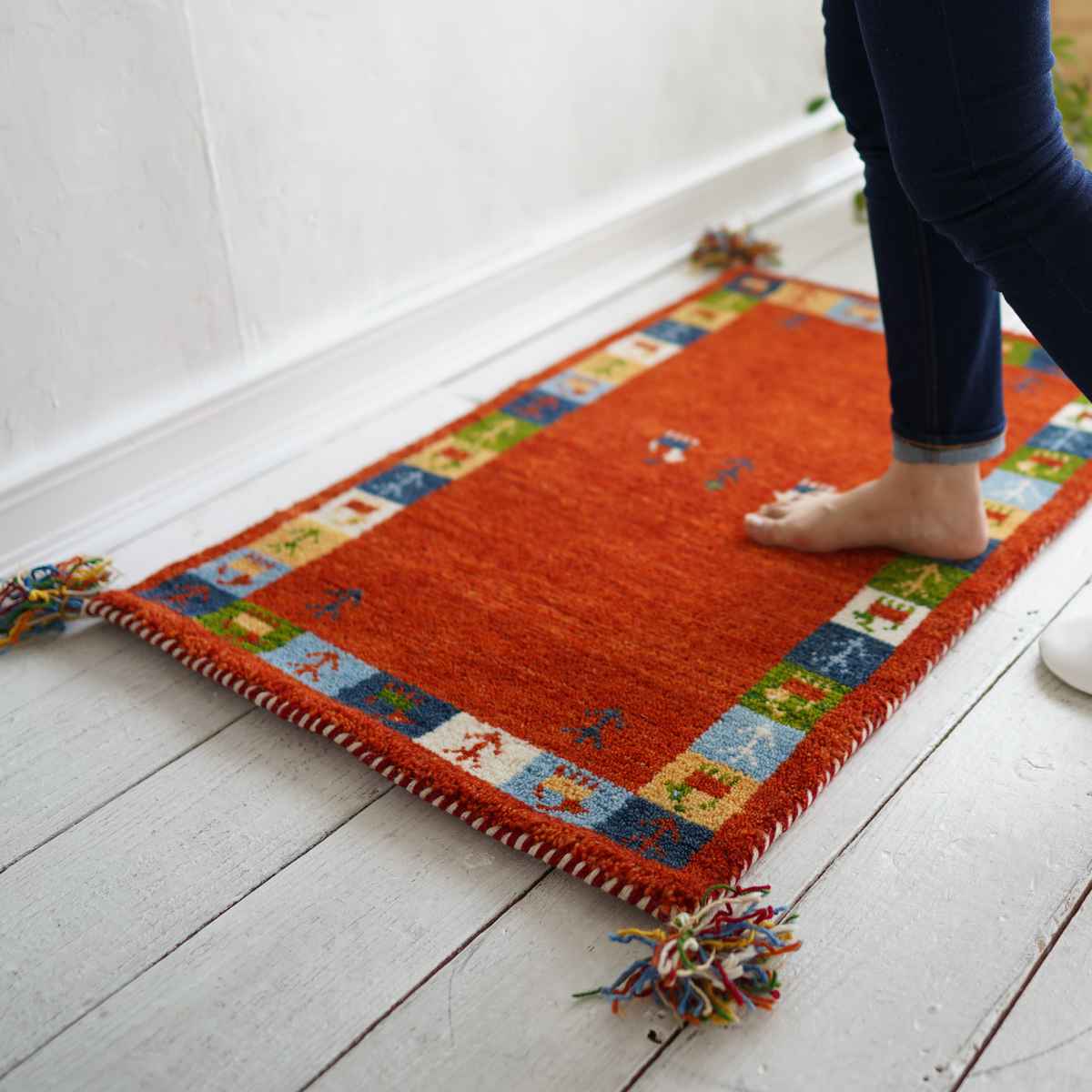 楽天市場】玄関マット 60×90cm 室内 手織り （ 玄関 マット 縦60 横90