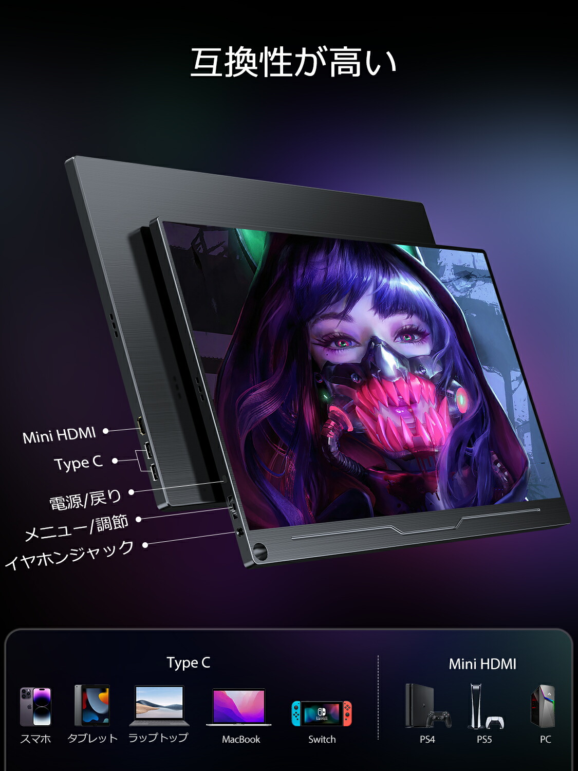 楽天市場】＼12%OFF／＼120Hz／ゲーミングモニター モバイルモニター