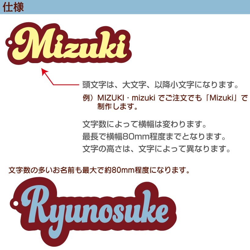 楽天市場】推し活 名前キーホルダー 子供 ランドセル 【筆記体 立体
