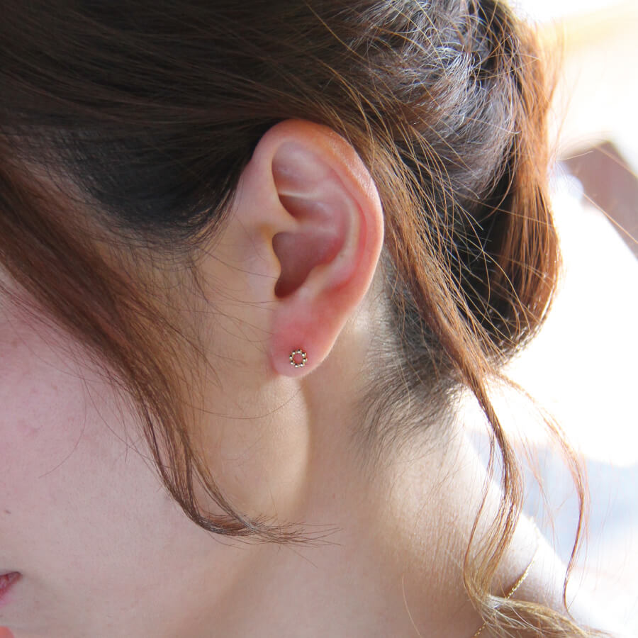 楽天市場】ピアス ゴールド pierce K10ゴールド ドーナツ サークル