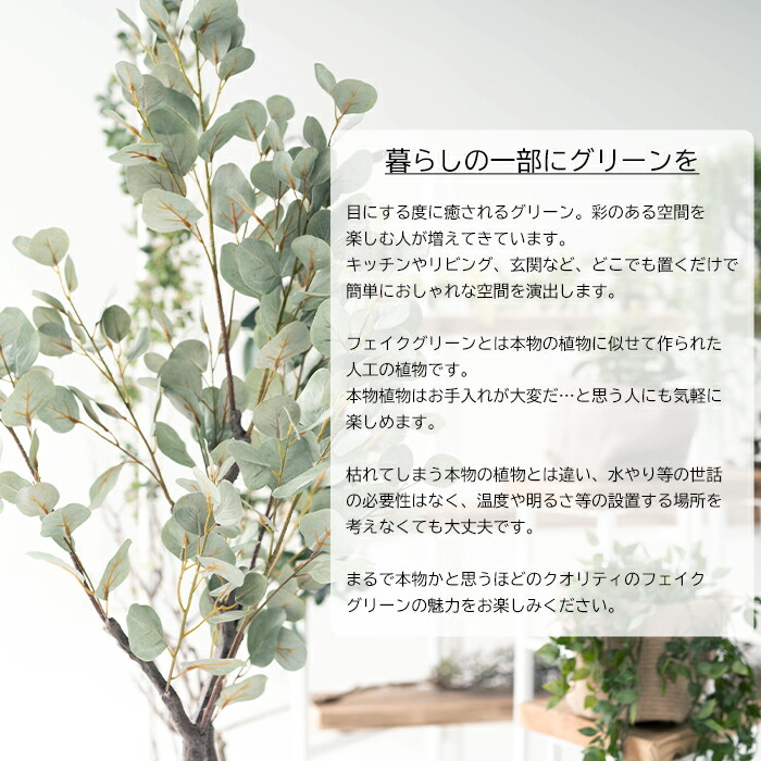 楽天市場】[最大10％OFFクーポンあり]フェイクグリーン ユーカリの木