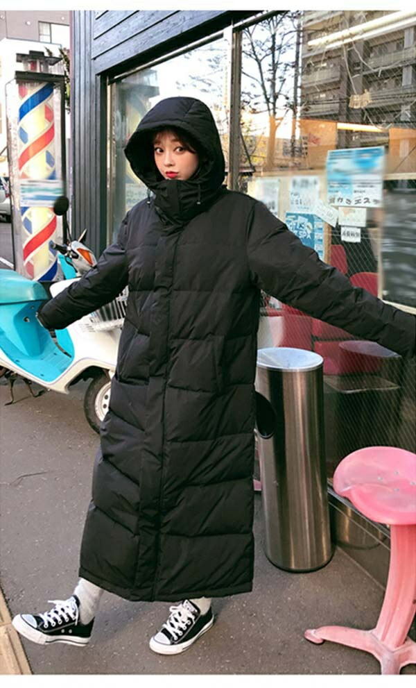 楽天市場】【スカーフおまけ】超ロング ダウンコート ぽっちゃり