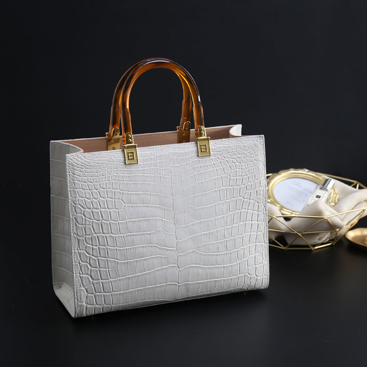 楽天市場】【期間限定価格】クロコダイル ハンドバッグ 2WAY べっ甲風