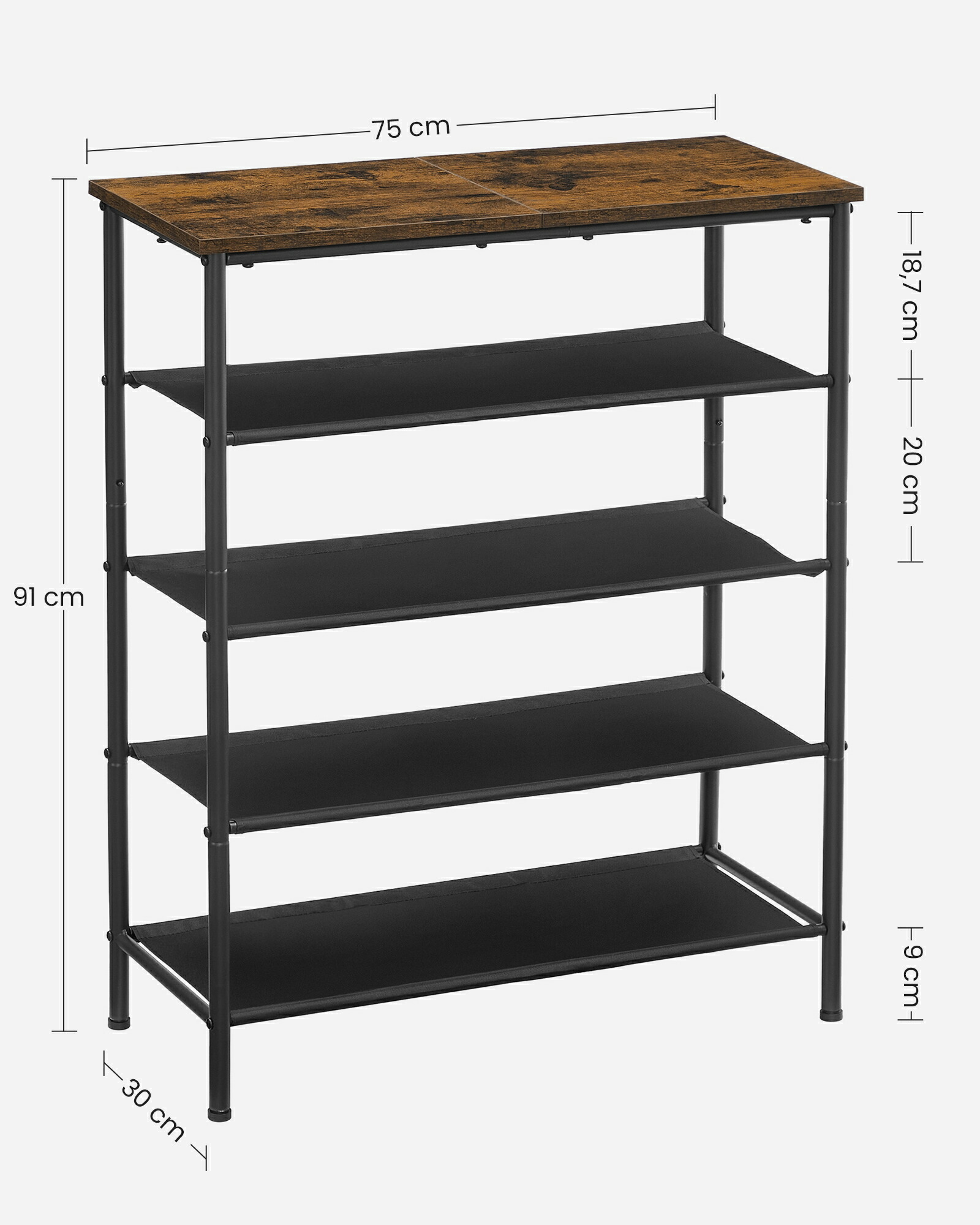 楽天市場】【SS限定!!!☆20%OFF!】VASAGLE シューズラック 下駄箱 靴